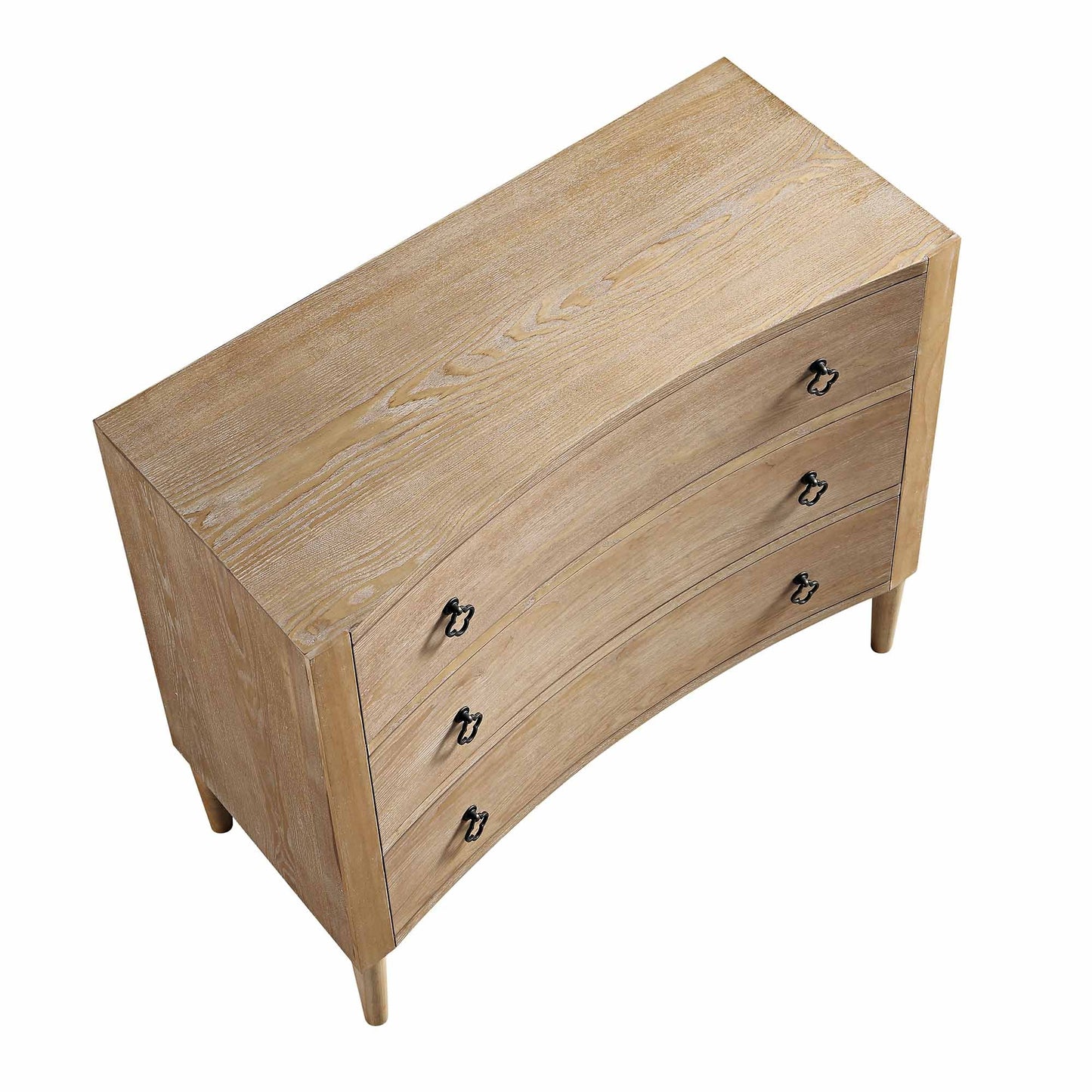 Commode concave 3 tiroirs Thalia, naturel