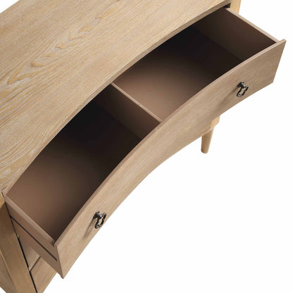 Commode concave 3 tiroirs Thalia, naturel