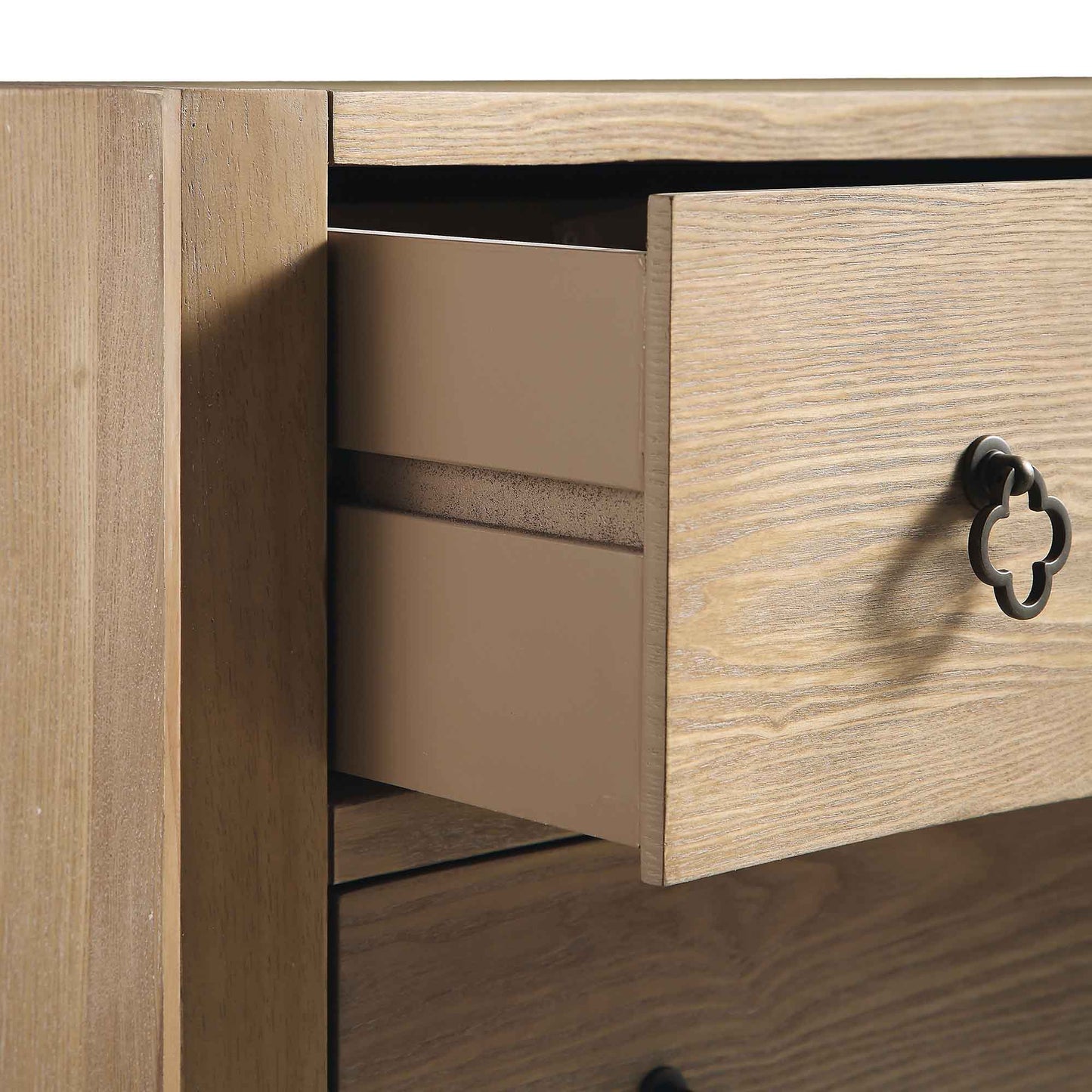 Commode concave 3 tiroirs Thalia, naturel