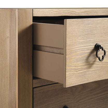 Commode concave 3 tiroirs Thalia, naturel