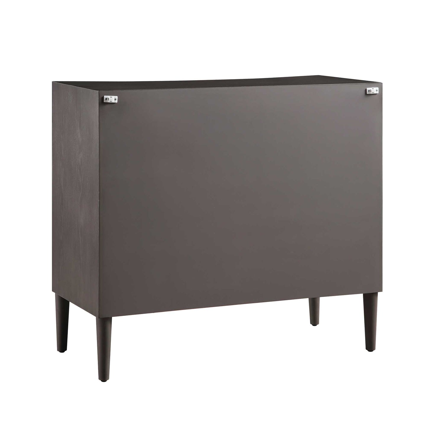 Commode concave Thalia à 3 tiroirs, chêne argenté