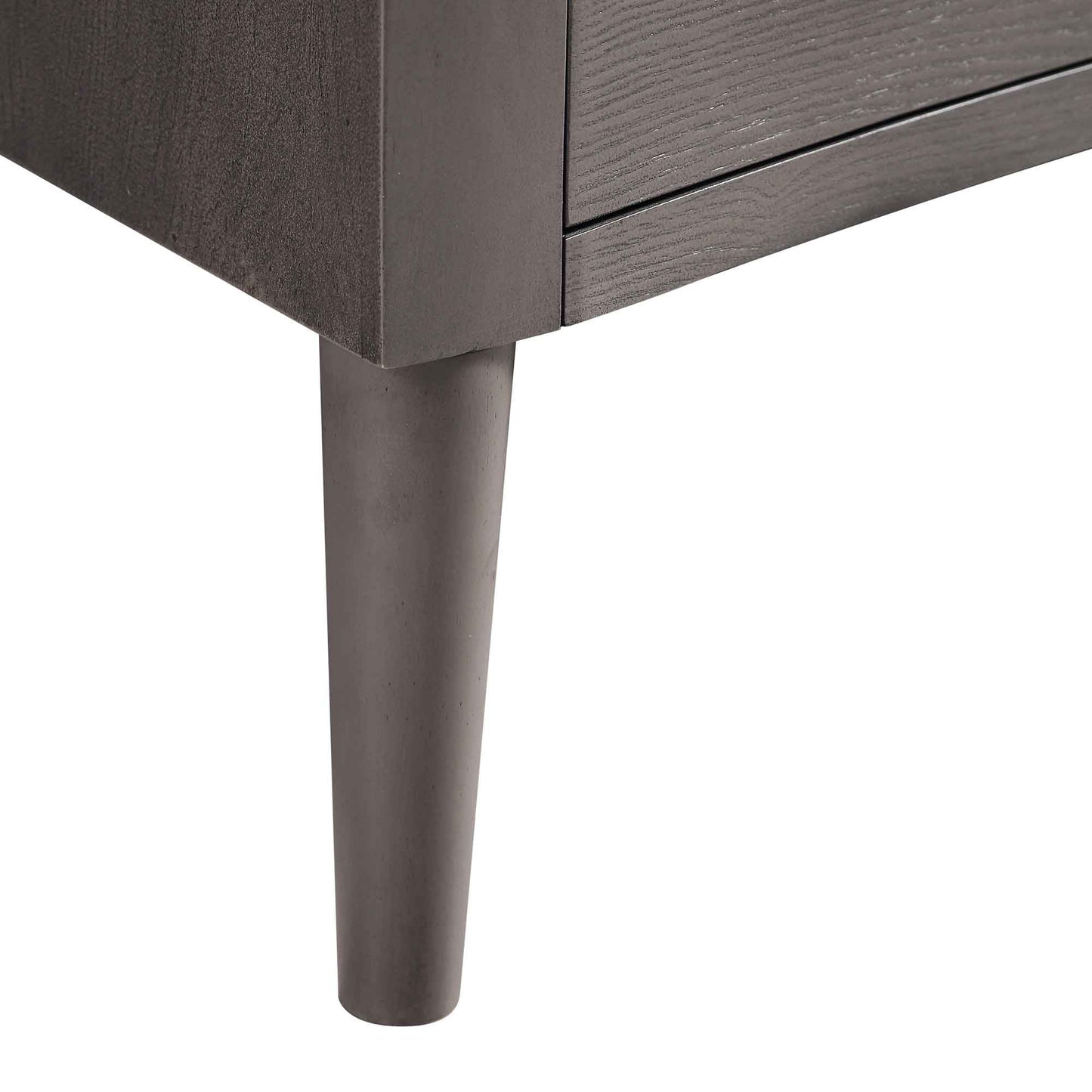 Commode concave Thalia à 3 tiroirs, chêne argenté