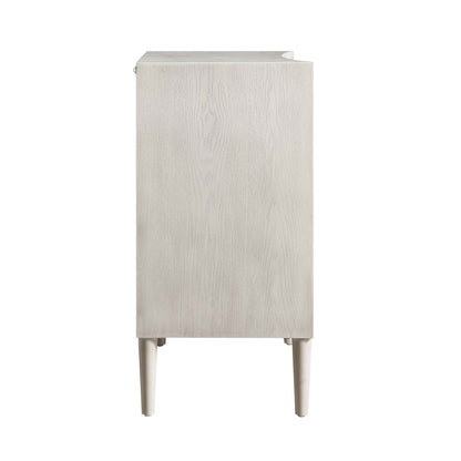 Commode concave Thalia à 3 tiroirs, blanc délavé