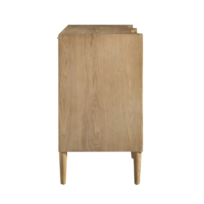Commode double concave à six tiroirs Thalia, naturelle