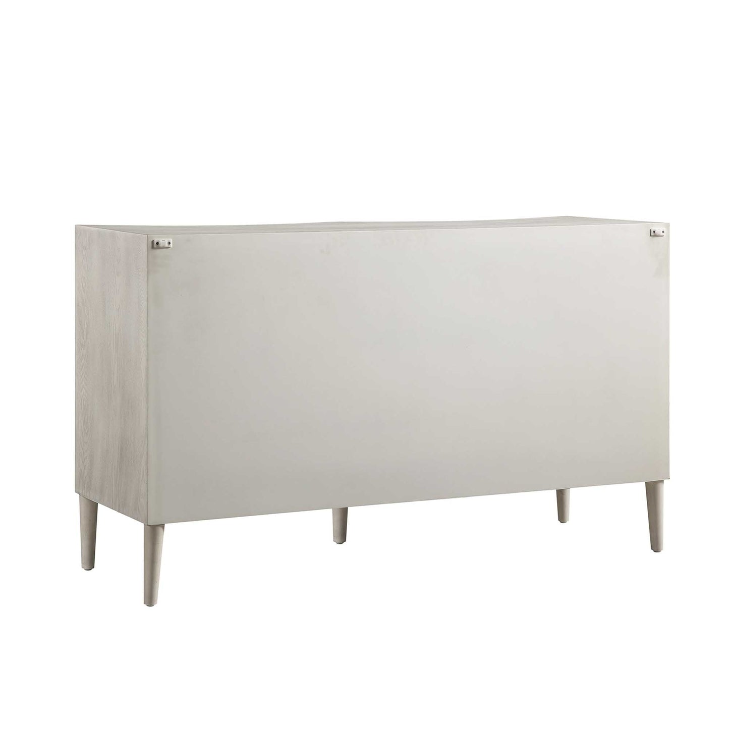 Commode double concave à six tiroirs Thalia, blanc délavé