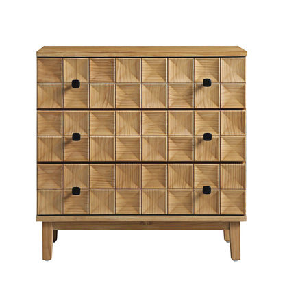 Commode 3 tiroirs Gibbs, naturel