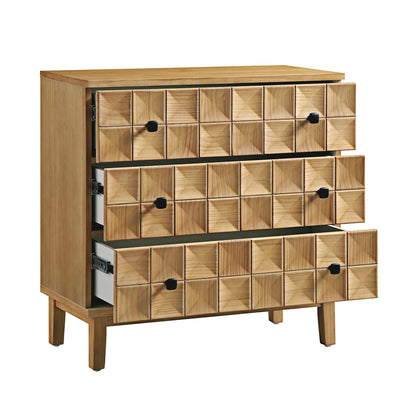 Commode 3 tiroirs Gibbs, naturel