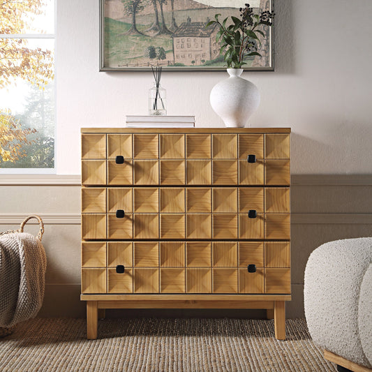 Commode 3 tiroirs Gibbs, naturel
