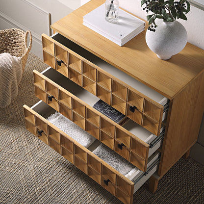 Commode 3 tiroirs Gibbs, naturel