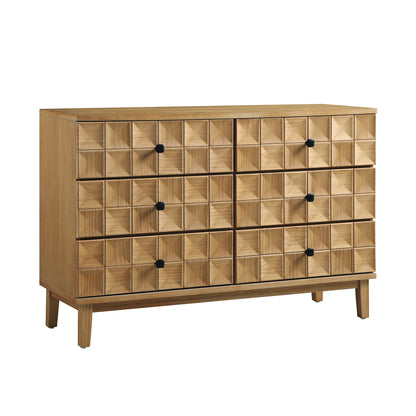 Commode 6 tiroirs Gibbs, naturel