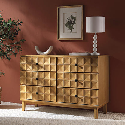 Commode 6 tiroirs Gibbs, naturel