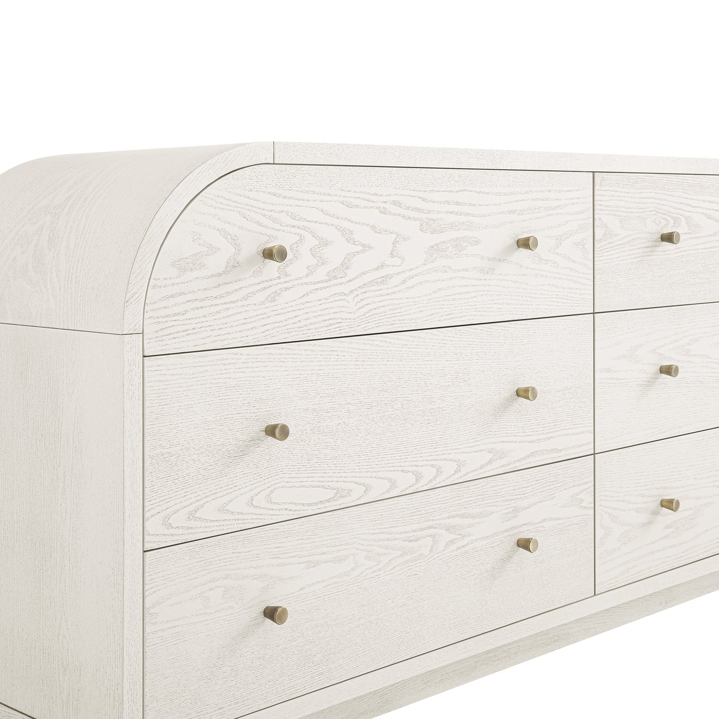 Commode Maude 6 tiroirs, frêne blanc lavé