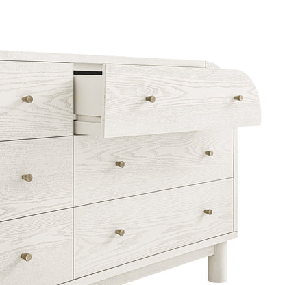 Commode Maude 6 tiroirs, frêne blanc lavé