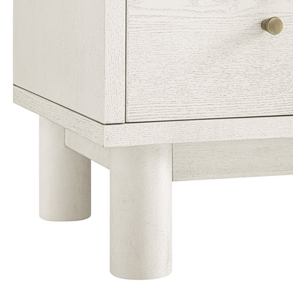 Commode Maude 6 tiroirs, frêne blanc lavé