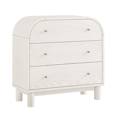 Commode 3 tiroirs Maude, frêne blanc lavé