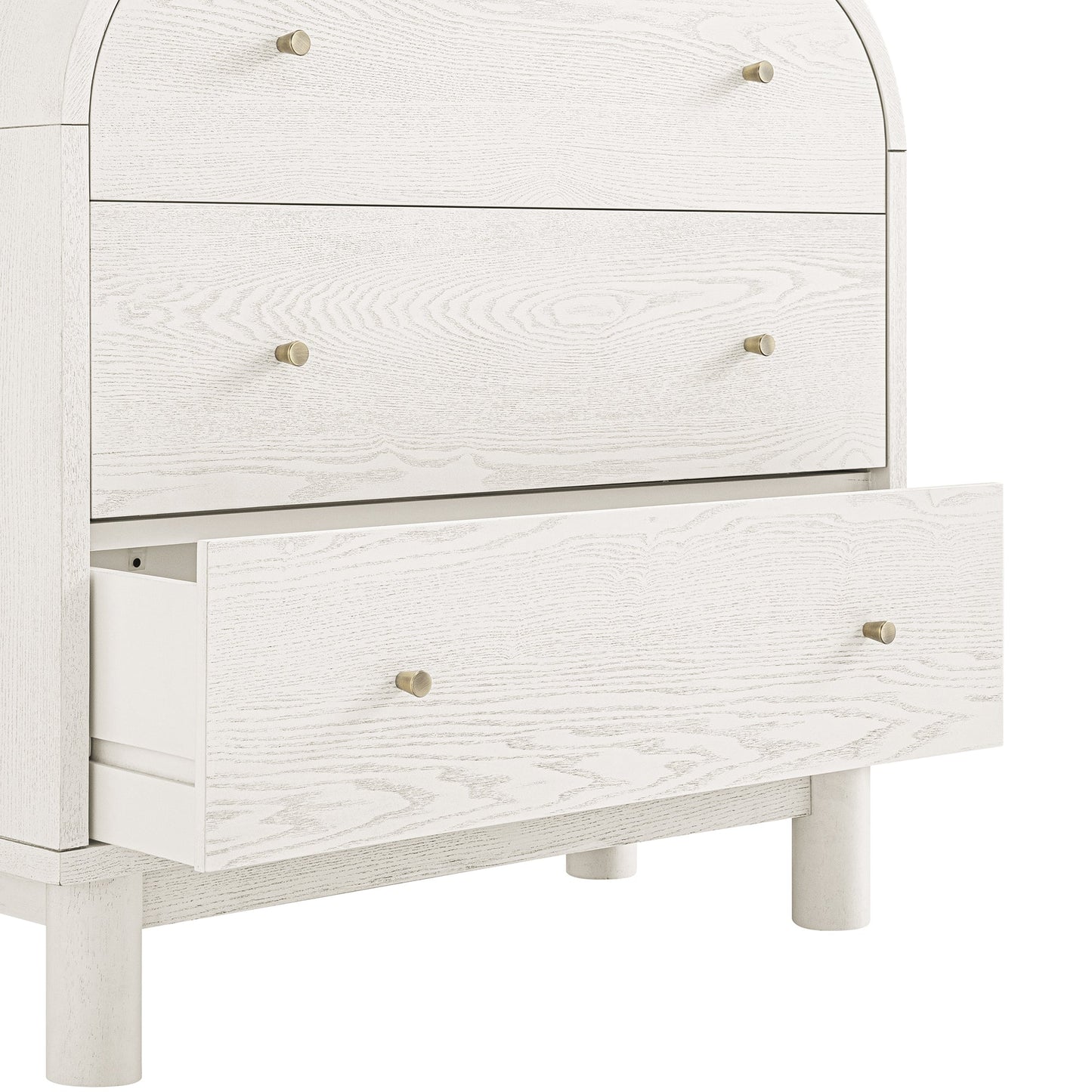 Commode 3 tiroirs Maude, frêne blanc lavé