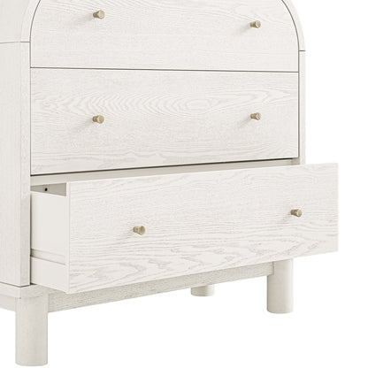Commode 3 tiroirs Maude, frêne blanc lavé