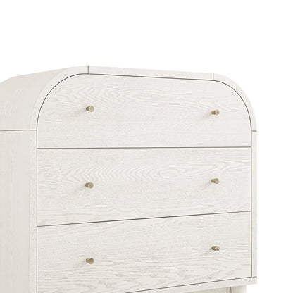 Commode 3 tiroirs Maude, frêne blanc lavé