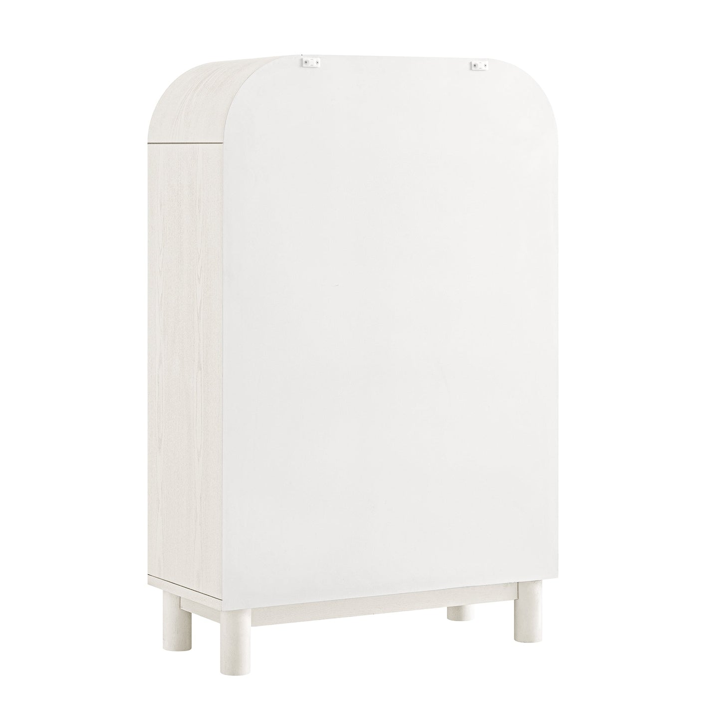 Commode haute Maude, frêne blanc lavé avec raphia