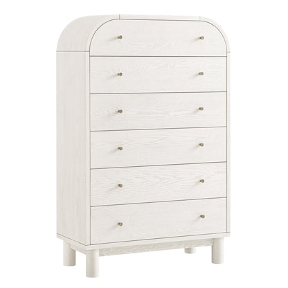 Commode haute Maude, frêne blanc lavé