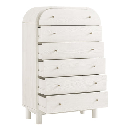 Commode haute Maude, frêne blanc lavé