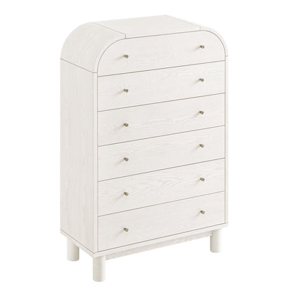 Commode haute Maude, frêne blanc lavé