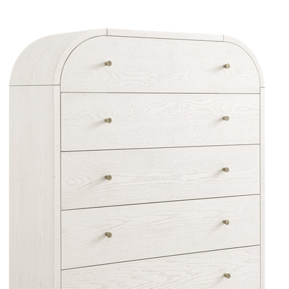 Commode haute Maude, frêne blanc lavé