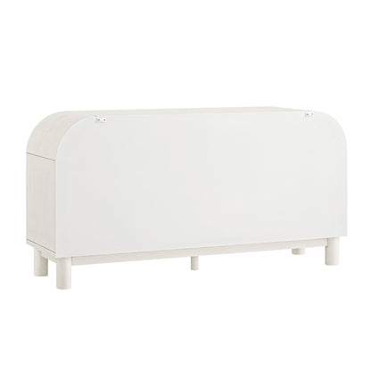 Commode Maude à 9 tiroirs, frêne blanc lavé