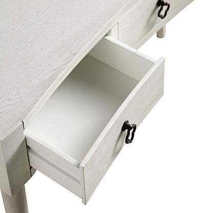 Coiffeuse concave Thalia, blanc délavé
