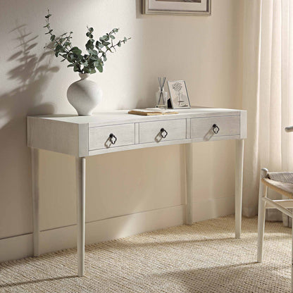Coiffeuse concave Thalia, blanc délavé