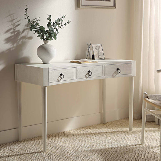 Coiffeuse concave Thalia, blanc délavé