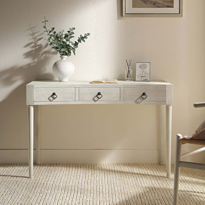 Coiffeuse concave Thalia, blanc délavé