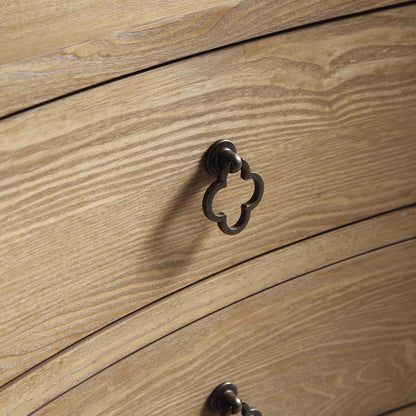 Table de chevet concave à 3 tiroirs Thalia, naturel