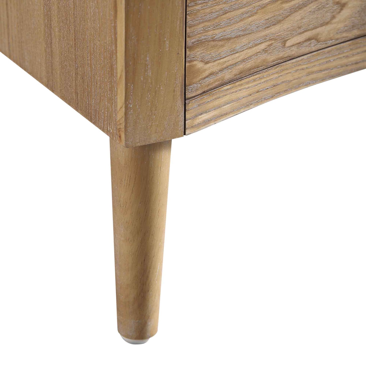 Table de chevet concave à 3 tiroirs Thalia, naturel