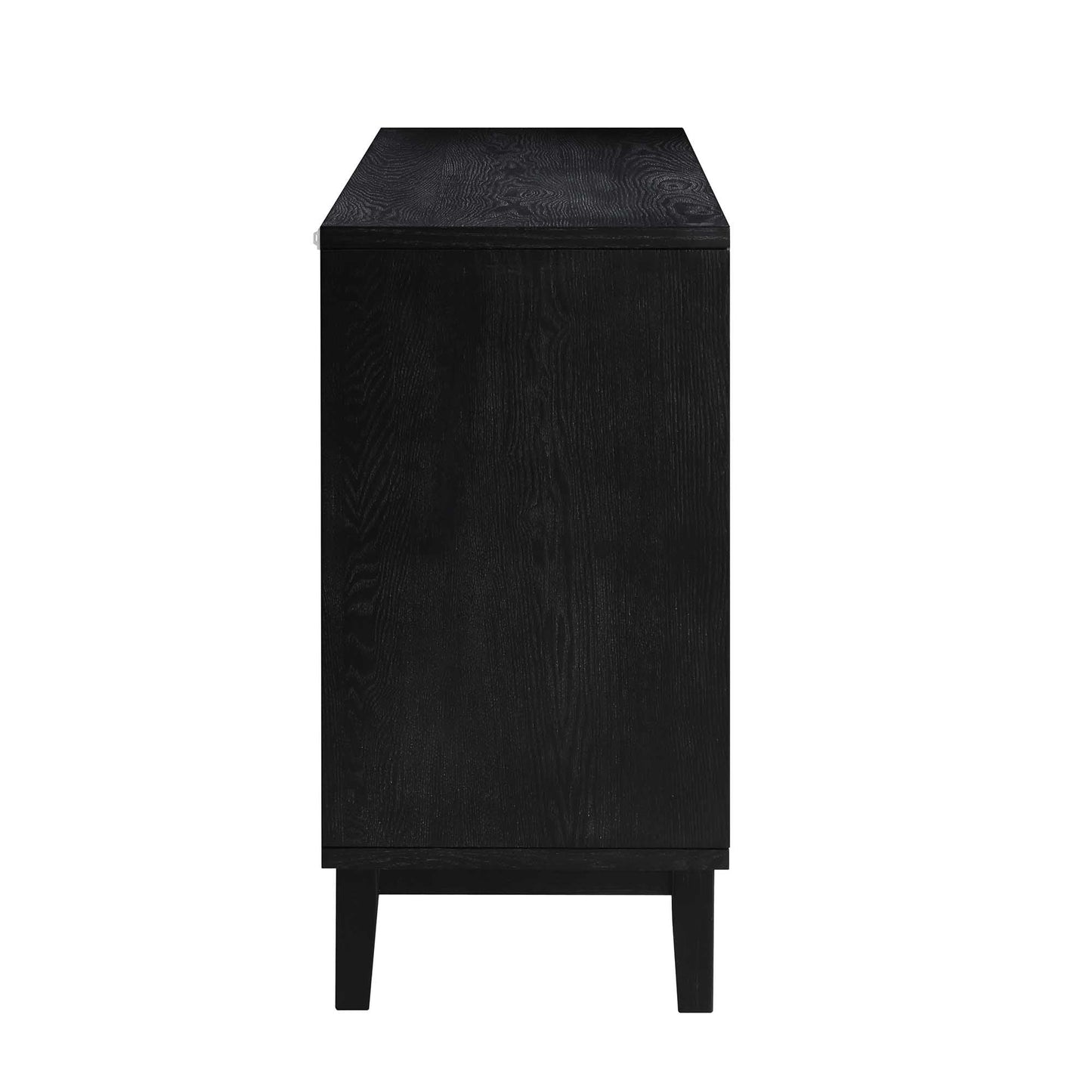 Buffet 3 portes sculpté Bianca Chip, bronze antique et noir