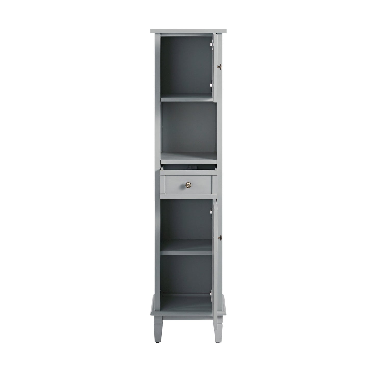 Meuble de rangement haut de salle de bain sculpté gris moyen Chantilly