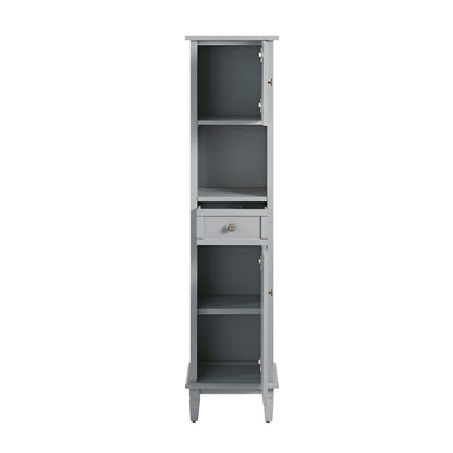 Meuble de rangement haut de salle de bain sculpté gris moyen Chantilly