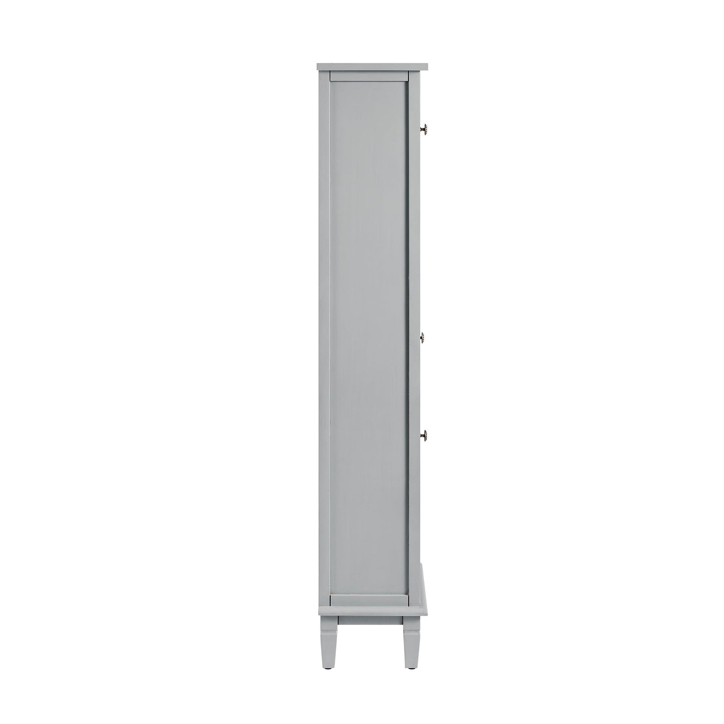 Meuble de rangement haut de salle de bain sculpté gris moyen Chantilly