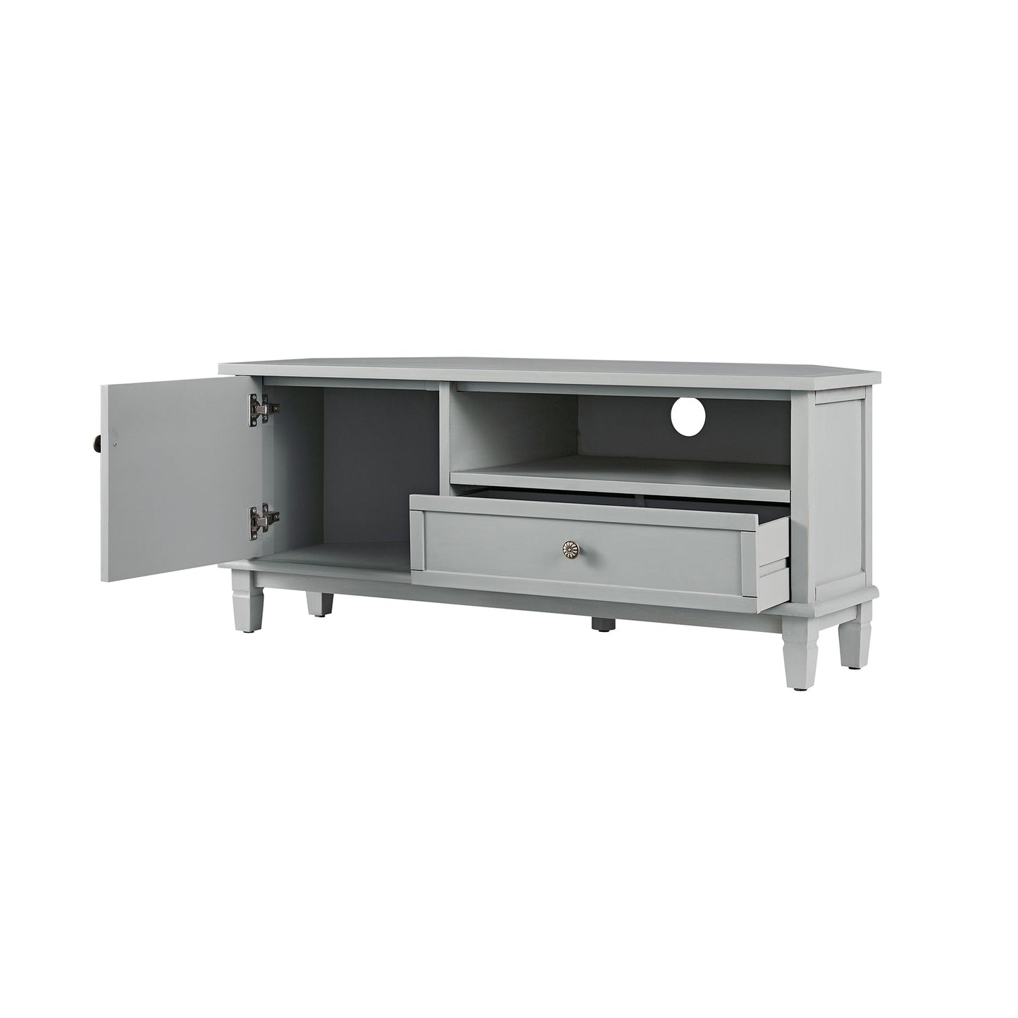 Meuble TV d'angle Chantilly gris moyen