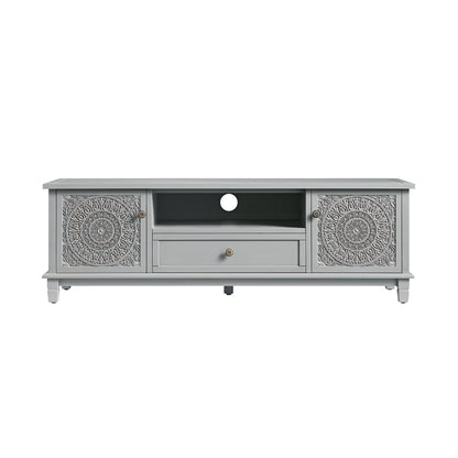 Meuble TV large Chantilly gris moyen 59