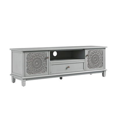 Meuble TV large Chantilly gris moyen 59