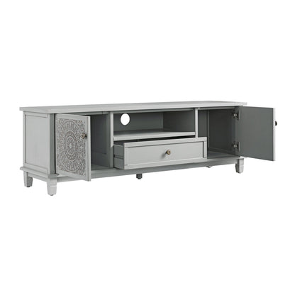Meuble TV large Chantilly gris moyen 59