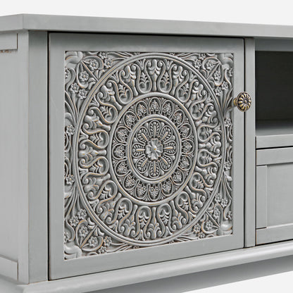 Meuble TV large Chantilly gris moyen 59
