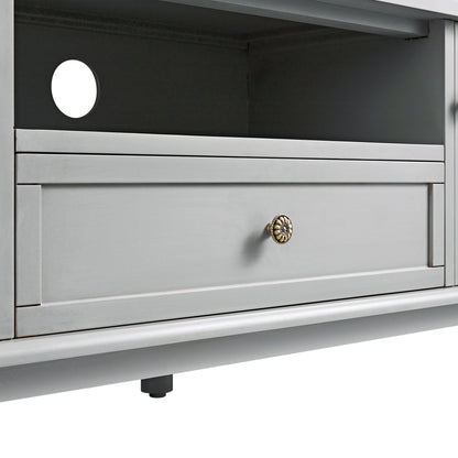 Meuble TV large Chantilly gris moyen 59