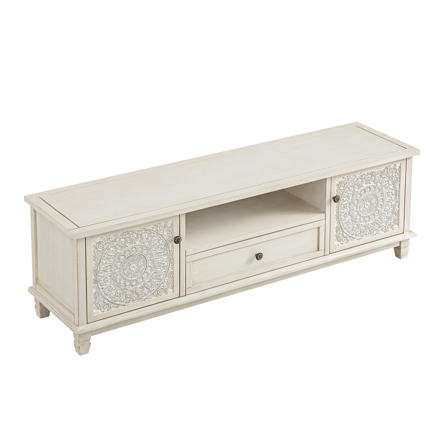 Meuble TV Chantilly blanchi à la chaux 59" de large
