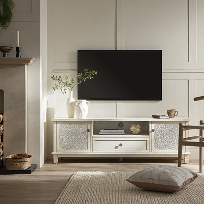 Meuble TV Chantilly blanchi à la chaux 59" de large