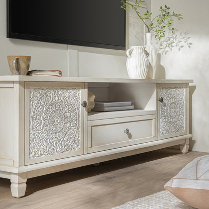 Meuble TV Chantilly blanchi à la chaux 59" de large