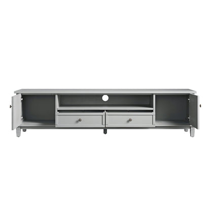 Meuble TV large Chantilly gris moyen 79