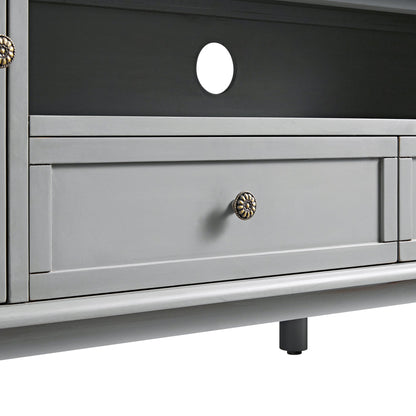Meuble TV large Chantilly gris moyen 79