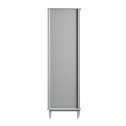 Placard double sculpté Chantilly gris moyen